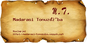 Madarasi Tonuzóba névjegykártya